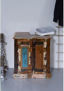NATURE OF SPIRIT #101 Mobile vanità in legno riciclato - laccato / multicolore 66x43x60