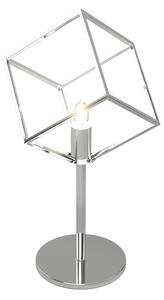 Lampada Scrivania-Ufficio Moderna Frame Metallo Cromo 1 Luce G9