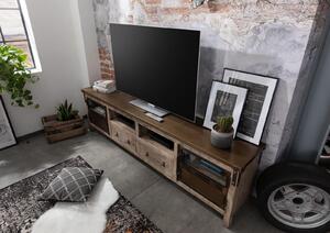 Mobile TV in legno di Mango 220x40x60 marrone laccato HEAVY INDUSTRY #235