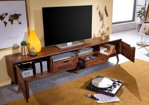mobile TV in legno di Sheesham / palissandro 125x45x50 marrone oliato BUENO  #1002