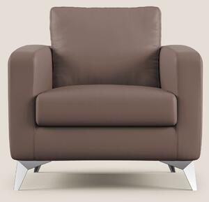 Orione Poltroncina in ecopelle moderna e impermeabile T04 marrone