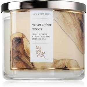 Bath & Body Works Velvet Amber Woods candela profumata 411 g