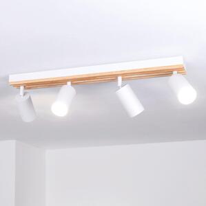 Brilagi - Faretto SELE WOOD ACOUSTIC 4xGU10/30W/230V bianco/legno