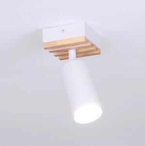 Brilagi - Faretto SELE WOOD ACOUSTIC 1xGU10/30W/230V bianco/legno