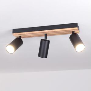 Brilagi - Faretto SELE WOOD ACOUSTIC 3xGU10/30W/230V nero/legno