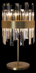 Lampada Da Tavolo Contemporaneo Zenna Metallo Cristallo Oro Satinato 6 Led G9