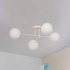 Plafoniera soffitto Moon HELAM, dimmerabile, Crema / Ambra, Soggiorno / Sala da pranzo, Metallo, Plafoniera