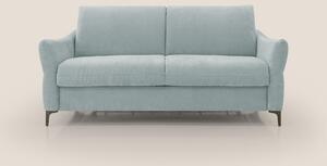 Dalia divano letto con materasso H18 cm e piedi alti in raffinato tess