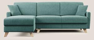 Edgar divano letto angolare in tessuto felis impermeabile T03 verde ac