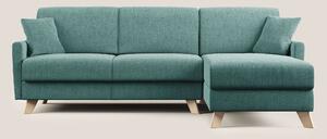 Edgar divano letto angolare in tessuto felis impermeabile T03 verde ac