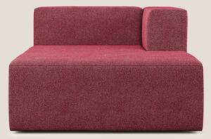 Nettuno modulo chaise longue in morbido tessuto bouclè T07 rosso
