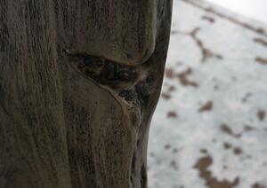 Mensola in legno di Acacia 50x22x147 grigio scuro laccato PURE ACACIA #411