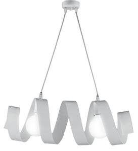 Sospensione Moderna Helix 2 Luci In Ferro Laccato Bianco