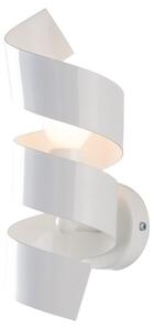 Applique Moderna Helix 1 Luce In Ferro Laccato Bianco