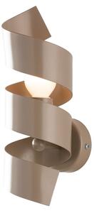 Applique Moderna Helix 1 Luce In Ferro Laccato Tortora