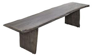 PURE ACACIA #419 Panca in legno di acacia - laccato / grigio 200x38x45
