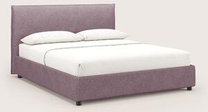 Nina letto contenitore dal design minimal in microfibra effetto pelle