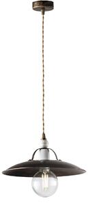 Sospensione Cantina Stile Industrial 1 Luce Ferro Marrone E Oro