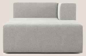 Nettuno modulo chaise longue in morbido tessuto bouclè T07 grigio