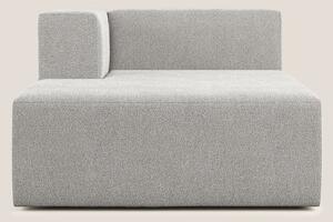 Nettuno modulo chaise longue in morbido tessuto bouclè T07 grigio