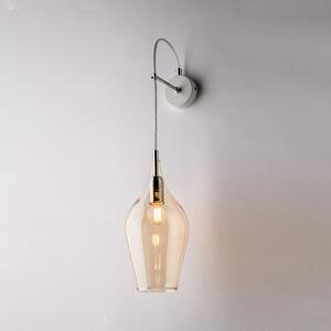 Applique Contemporanea Ares Metallo Ambra 1 Luce E14