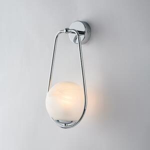 Applique Contemporanea Afrodite Metallo Cromo 1 Luce E14
