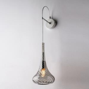 Applique Contemporanea Nemesi Metallo Grigio Fumè 1 Luce E14