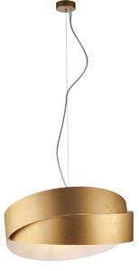 Sospensione Moderna Astro 2 Luci Ferro Laccato Oro Con Bianco
