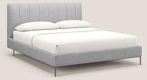 Calliope letto imbottito piedini alti completamente sfoderabile in tes