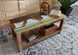 Tavolino da salotto in legno di Legno riciclato 110x45x50 multicolore laccato NATURE OF SPIRIT #107