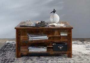 Tavolino da salotto in legno di Legno riciclato 90x90x48 multicolore laccato NATURE OF SPIRIT #105