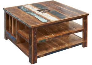 Tavolino da salotto in legno di Legno riciclato 90x90x48 multicolore laccato NATURE OF SPIRIT #105