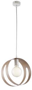 Sospensione Moderna 1 Luce Peter In Ferro Bianco Tortora Taglio Laser