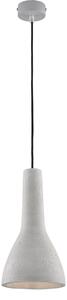 Sospensione 1 Luce Portland In Ferro E Diffusore Cemento Diam 17