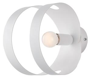 Applique Moderna 1 Luce Peter In Ferro Bianco Taglio Laser