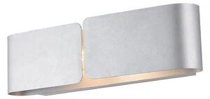 Applique Moderna 2 Luci Hug In Ferro Laccato Argento