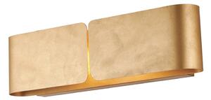 Applique Moderna 2 Luci Hug In Ferro Laccato Oro