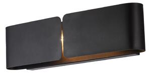 Applique Moderna 2 Luci Hug In Ferro Laccato Nero