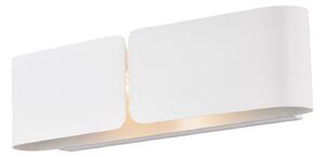 Applique Moderna 2 Luci Hug In Ferro Laccato Bianco