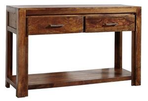 Tavolino da consolle in legno di Sheesham / palissandro 118x45x76 miele laccato METRO LIFE #126