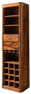 Porta bottiglie in legno di Shesham / Acacia 50x36x180 Noce cerato TORONTO #249