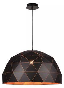 Lucide Lampada a sospensione con diffusore a cupola in metallo dal design moderno Otona - 60W NERO