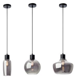 Redo 01-4044 - Lampadario a sospensione con filo ATLANTIS 1xE27/42W/230V diametro 11 cm nero