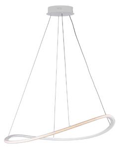 Sospensione Moderna Raky Metallo Bianco Led Integrato Cct Con Telecomando