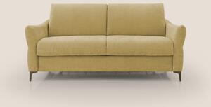 Dalia divano letto con materasso H18 cm e piedi alti in raffinato tess