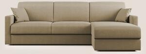 Chris Divano letto angolare con penisola in microfibra smacchiabile T1