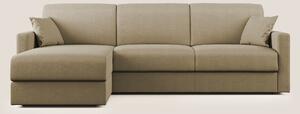 Chris Divano letto angolare con penisola in microfibra smacchiabile T1