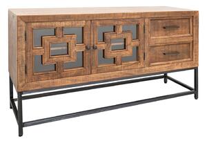 Tavolino da consolle in legno di Acacia 155x47x86 marrone laccato STILMÖBEL