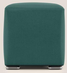 Cube pouf in microfibra smacchiabile T11 petrolio