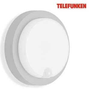 Telefunken Applique LED esterni sensore Dortmund Ø17 argento